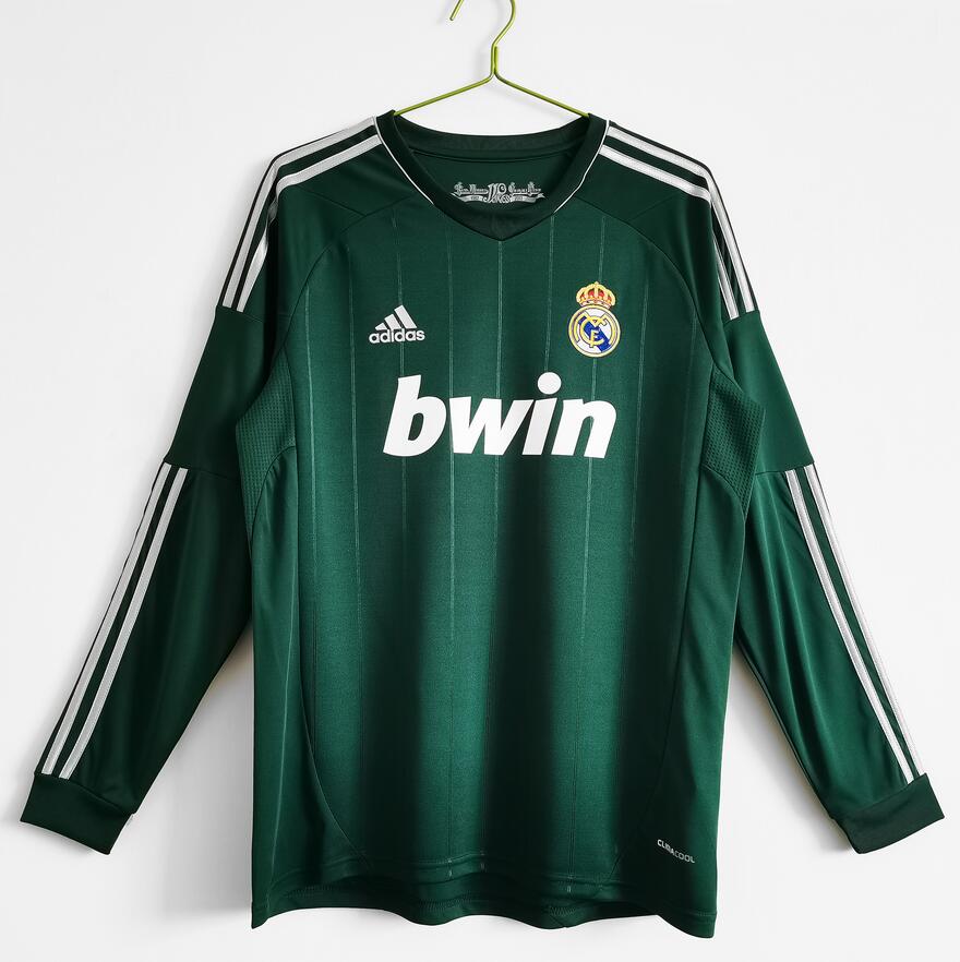 2012-13 Real Madrid Retro Long Sleeve Football Kit Third Soccer Jersey